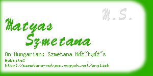 matyas szmetana business card